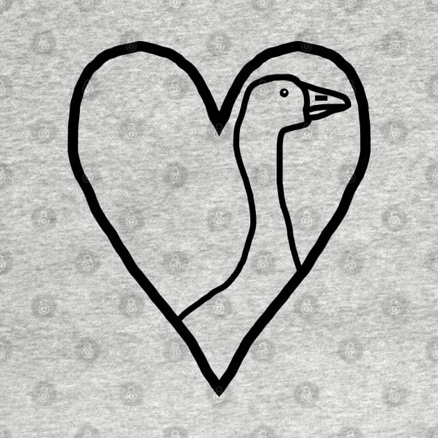 My Goose Valentine Heart Outline by ellenhenryart